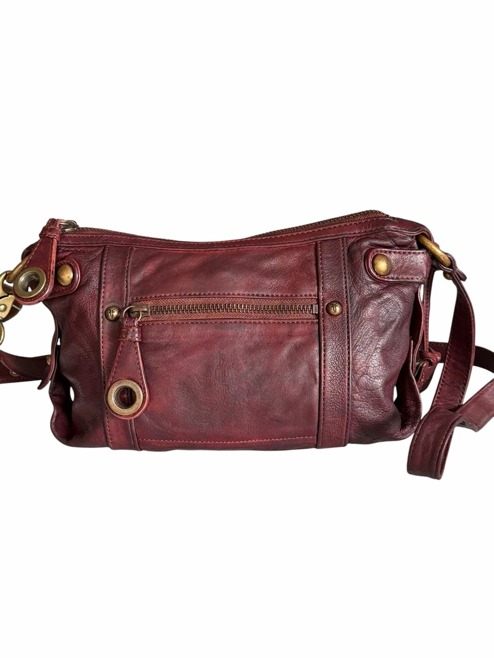 Frye Rivet Leather Shoulder Bag - Picture 2 of 11